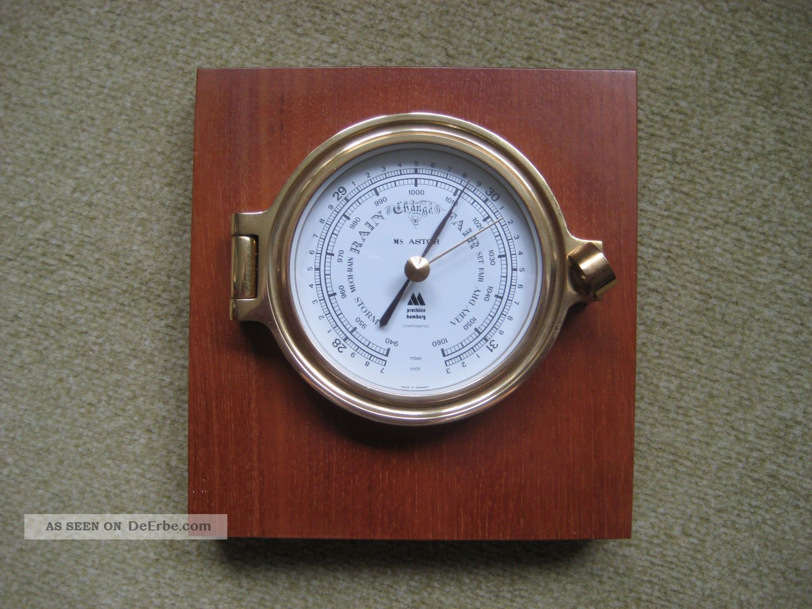 Barometer Schiff Ms Astor Kompensiert Messing Technik & Instrumente Bild