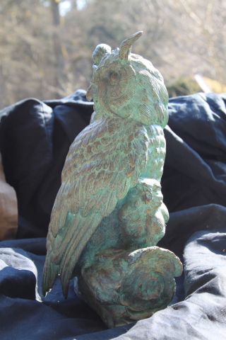 Bronze Eule 36cm Hoch,  Kunstwerk,  Sammlerstück Bild