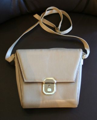 Abro Tasche,  Tolle Vintage Handtasche,  Leder Beige/braun,  100 Bild