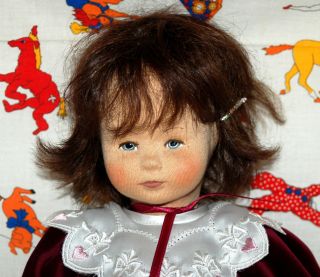 Sehr Hübsches Puppenmädchen - Hochwertige Puppe Aus Stoff - Echte Haare Bild