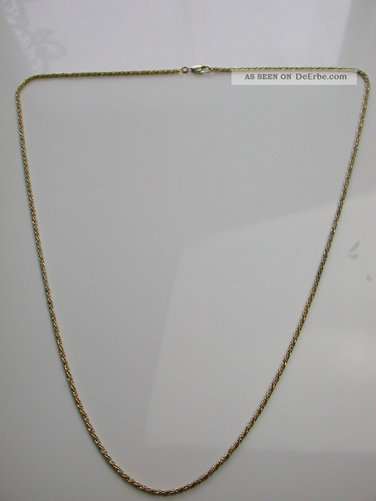 Lange Halskette Silber 925 Vergoldet Ringe Bild