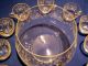 Bowle - Service 12 Personen 50er Jahre Mit Ätzdekor Maiglöckchen Goldrand Glas & Kristall Bild 1
