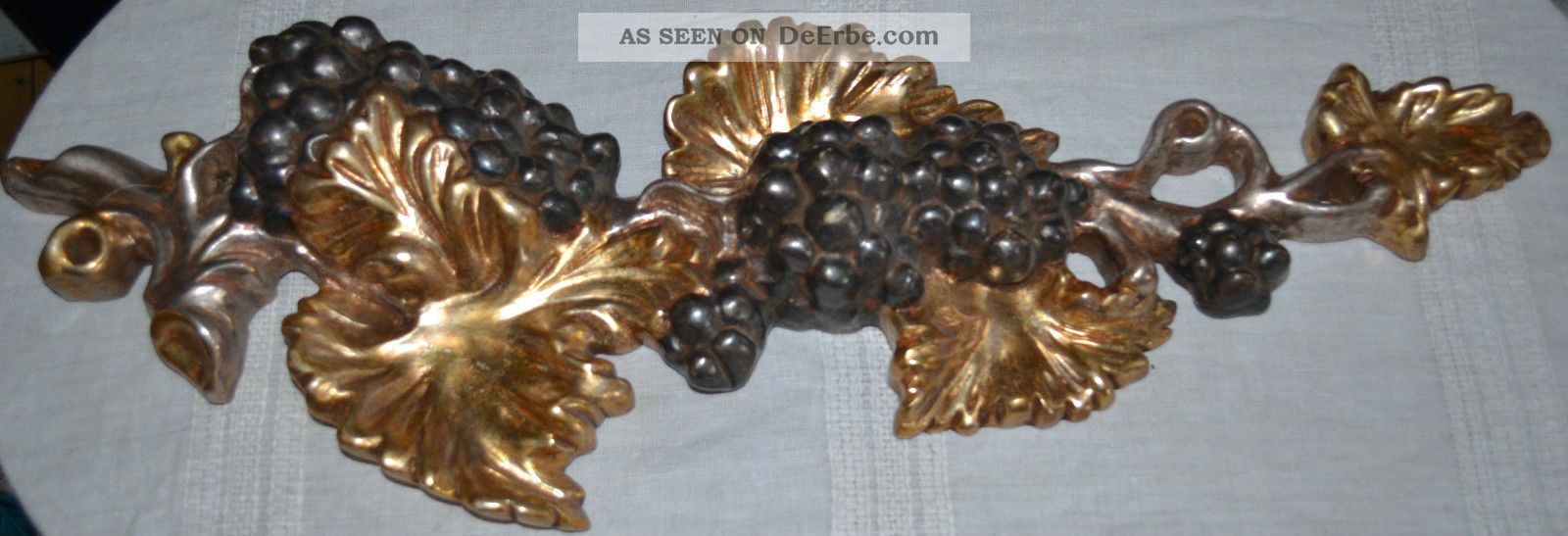 Wandbild Aus Holz Blattgold Rebe Weinrebe Holzrebe Wandrelief Holzarbeiten Bild