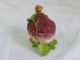 Zuckerdose Deckeldose Pressglas Vallerysthal Schnecke Auf Erdbeere Opak Bemalt Sammlerglas Bild 3