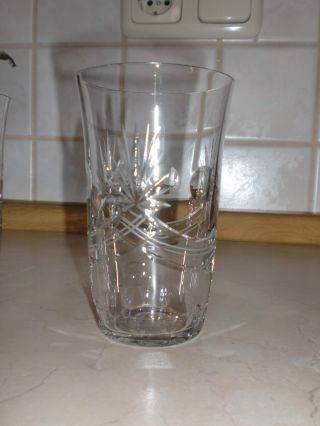 Nachtmann ? Trinkglas,  Handgeschliffen,  Bleikristall Höhe 11cm Selten.  8 Stück Bild