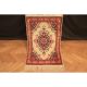 Schöner Handgeknüpfter Blumen Teppich Herati Nain Kum Carpet Tappeto 80x130cm Teppiche & Flachgewebe Bild 1