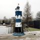 Leuchtturm Blauer Sand Blau/weiß 120 Cm Doppellicht Garten Deko Nordsee Maritim Maritime Dekoration Bild 3