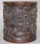 1200g Brush Pot， China Wood Schnitzerei Height 15.  2cm Entstehungszeit nach 1945 Bild 5