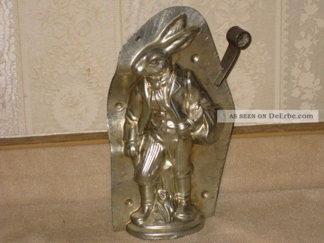 Alte Schokoladenform Gentlemen Hase Walter Berlin Chocolate Mold Bäcker & Konditor Bild