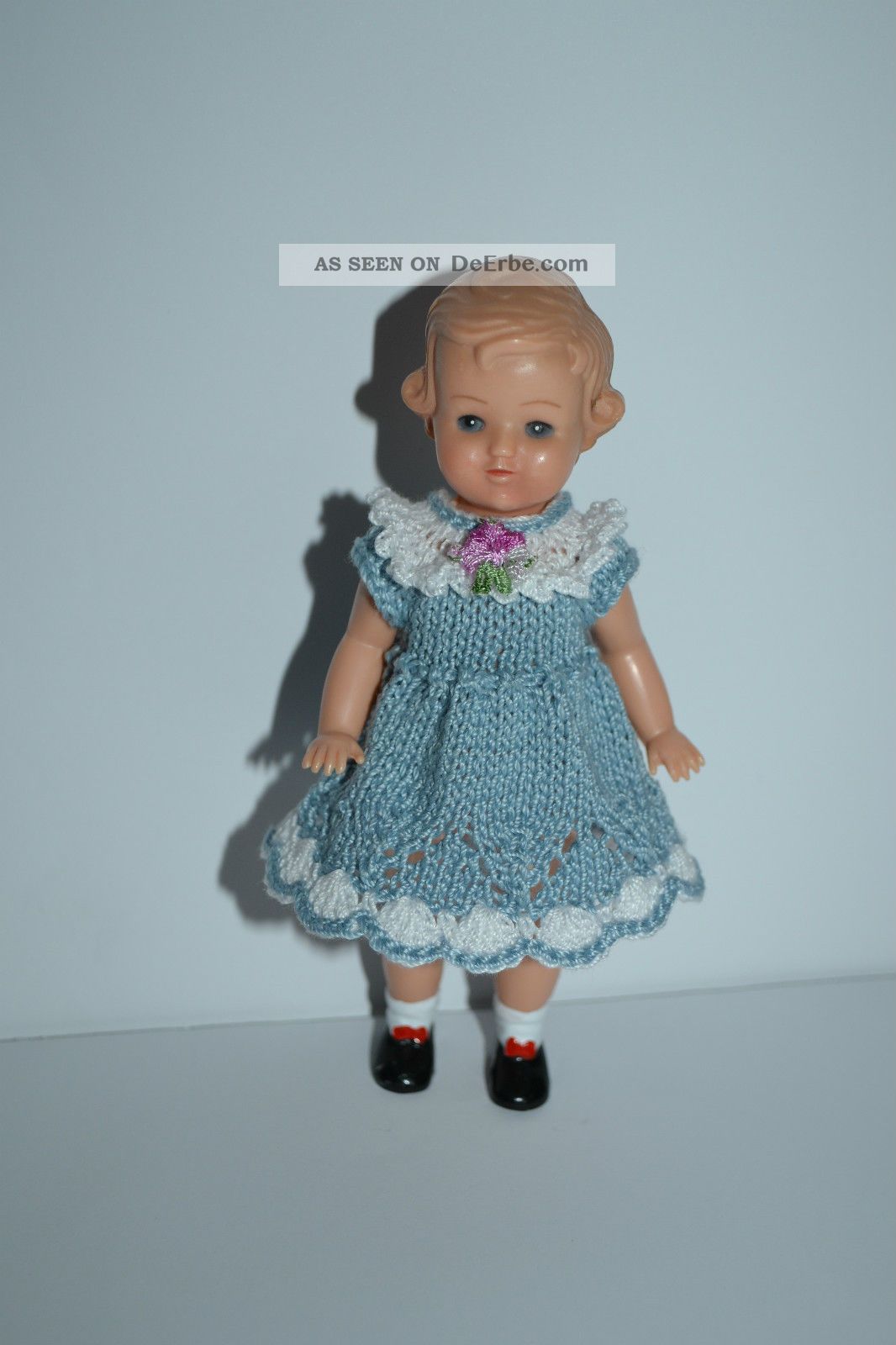 Herrliches Kleidchen Für Die Puppenstube/puppe13 - 14 Cm Nostalgieware, nach 1970 Bild