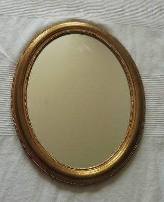 Wand Spiegel Holz Gold Rahmen Oval Traumschön Bild