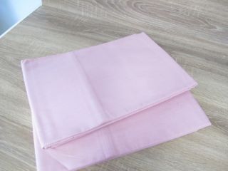 2 Aussteuer Betttücher Bettlaken Baumwolle Rosa 140 X 240 Cm,  Unbenutzt S30 Bild