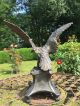 Große Figur Metall - Skulptur Adler Auf Sockel Antike Bild 2