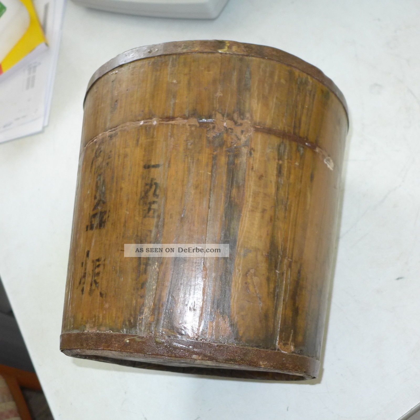 Kurioser,  Historischer Holzeimer,  China Um 1900 Mit Zertifikat Holzarbeiten Bild