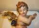 Putte Engel Große Figur Holzschnitzerei Blattvergoldet Ca 52 Cm Nr 01 Holzarbeiten Bild 1