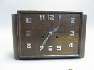 Alte Uhr Aus Holz Mit Pendel Kaminuhr Westminster Gong Art Deco Bild