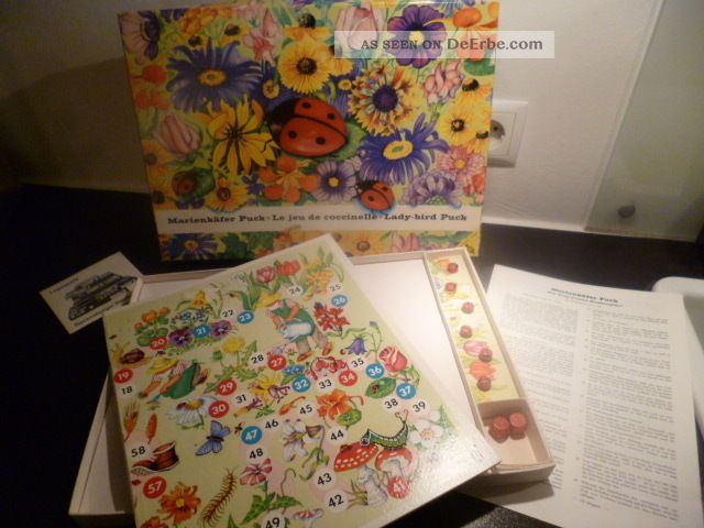 Marienkäfer Puck Tolles Brettspiel 60er Jahre Selten Für Liebhaber Ravensburger Gefertigt nach 1945 Bild