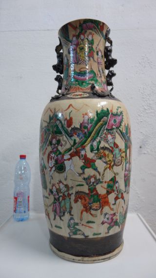 Antike Chinesische Keramik Vase 25kg 84cm China Krieger Drachen Bild