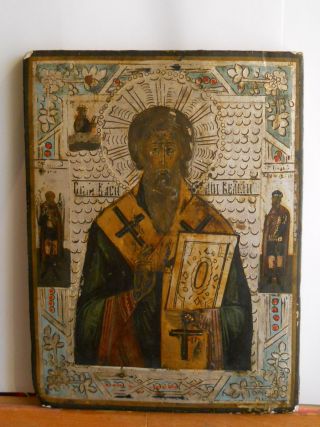 Ikona Sv.  Bazilij / Vasilij - Ikon St.  Basil - Ikone Hlg.  Basilius 15 - 07.  02 Bild