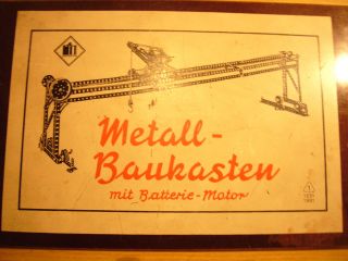 Metallbaukasten M.  Batteriemotor,  Ddr,  50erjahre,  Vem - Dresden Bild