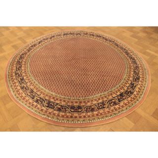 Königlich Rund Handgeknüpfter Orient Palast Teppich Blumen Mir Carpet Rug 240cm Bild