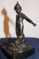 Bronze - Figur Hirtenjunge Mit Enten Orig.  Ca.  1920 Signiert: H.  Keck Bronze Bild 2