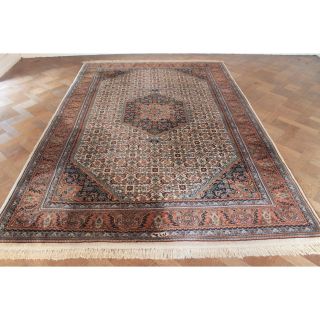 Schöner Handgeknüpfter Blumen Teppich Herati Bid Jaahha Carpet Tappeto 300x200cm Bild