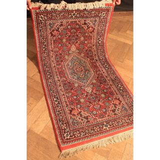 Schöner Handgeknüpfter Blumen Teppich Herati Bid Jaahha Carpet Tappeto 145x75cm Bild