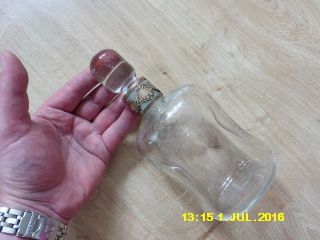 Antik Glasflasche Christoph Widmann Silber 925 Ring Flasche Glas Likör Whisky Bild