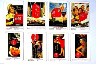 Altes Kartenspiel Coca Cola Quartett 32 Karten Playing Cards Sammlerstück Bild