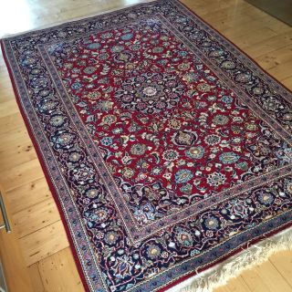 Perser Wertvoller Teppich Aus Dem Iran,  Kashan Unikat 215 X 142 Handgeknüpft Bild