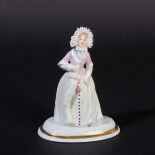 Lady Mit Schirm Lacework Sitzendorf Porzellan Thüringen Figur Porcelain Figurine Bild