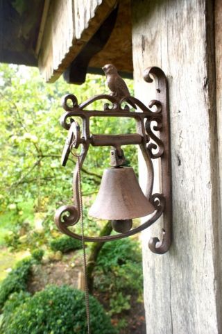Türglocke Mit Kleinem Vogel - Glocke Fürs Gartenhaus Und Als Haustür Dekoration Bild