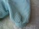 Alte Puppenkleidung Blue Green Jumper Outfit Vintage Doll Clothes 35 Cm Boy Girl Original, gefertigt vor 1970 Bild 1