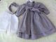 Alte Puppenkleidung Grey Mauve Dress Outfit Vintage Doll Clothes 55 Cm Girl Original, gefertigt vor 1970 Bild 7