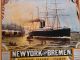 Maritim Plakat Poster Reederei Ndl Bremen,  Farb - Repro V.  1883 - Selten Nautika & Maritimes Bild 2