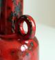 Rrk Rhein Ruhr Keramik Fat Lava Vase 206,  505,  Vintage,  60er,  70er,  Rot - Schwarz 1960-1969 Bild 7