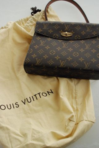 Orig.  Louis Vuitton Designer Handtasche Braun Gold Klassiker Top - Bild