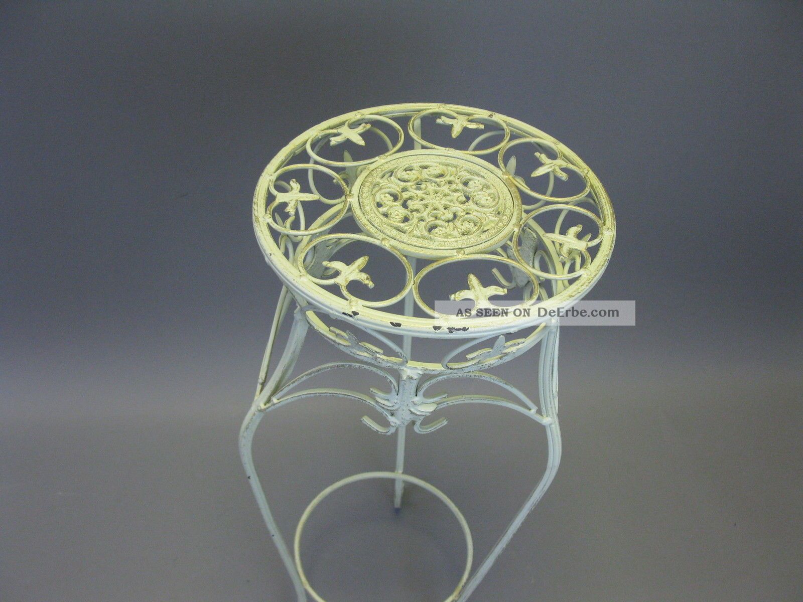 Blumentisch Beistelltisch Metall Blumenhocker Blumenständer 55 Cm Landhaus Stilmöbel nach 1945 Bild