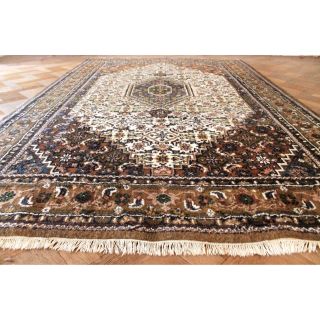 Königlicher Handgeknüpfter Orient Palast Teppich Nain Kum Carpet Rug 300x200cm Bild
