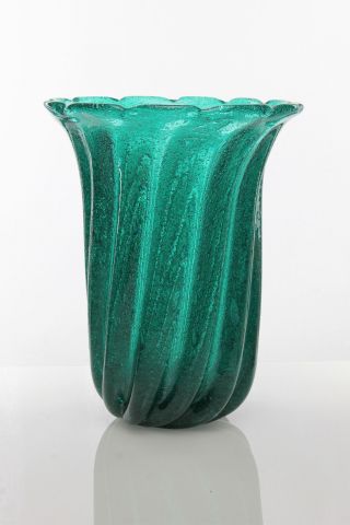Seguso Vetri D´arte,  Vase “costolature & Pulegoso” Murano Glass,  X - Rare Bild