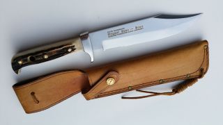 Großes Puma Bowie Messer 6376 Unbenutzt Von 1973 Knife Couteau Germany Solingen Bild