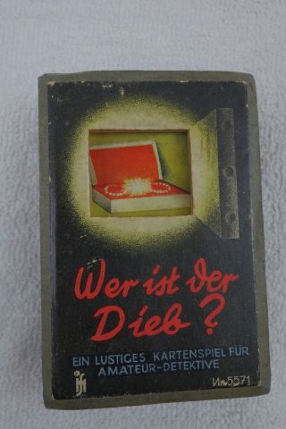 Altes Kartenspiel Wer Ist Der Dieb? Vollständig Mit Altersgemäßen Gebrauchssp. Bild