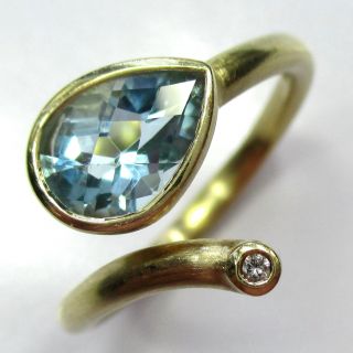 65 - Aktueller Massiver Ring - Gold 585 - Topas Und Brillant - - - Video - 1429 - Bild