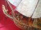 Antike Model Segler Piratenschiff Holz Schiffsmodell Ca.  H.  51 Cm.  X L.  43 Cm. Maritime Dekoration Bild 2