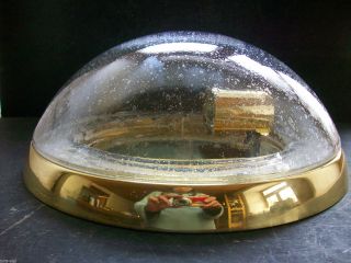 Hillebrand Luftblasenglas Leuchte Plafoniere / 70er - True Vintage - Space Age Bild