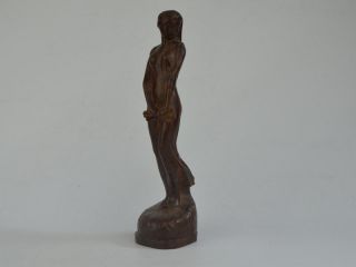 Collectible Exquisite Old Sandalwood Carving Goddess Figure Statue Bild