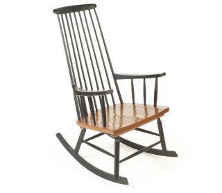 Schaukel - Stuhl Teak - Holz Tapiovaara Ära Midcentury Rocking Chair Bild