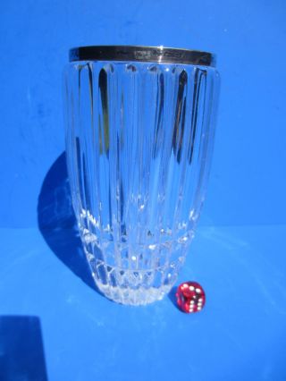 Vase Bleikristall Mit 925er Silberrand - Kristall - 16 Cm - Sterlingsilber Bild