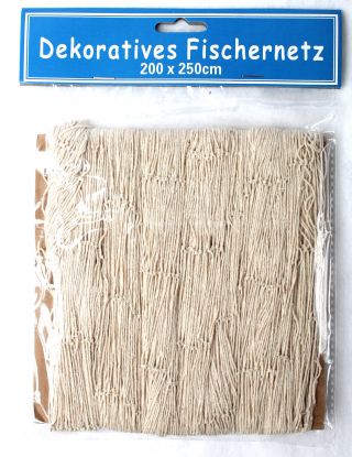 Deko Fischernetz 200 X 250 Cm Baumwolle Beige Maschengröße 5 X 5 Cm Bild